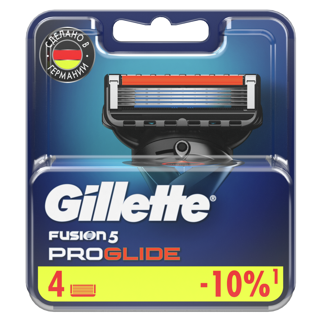 Сменные кассеты Gillette Fusion ProGlide, 4 шт., с 5 лезвиями