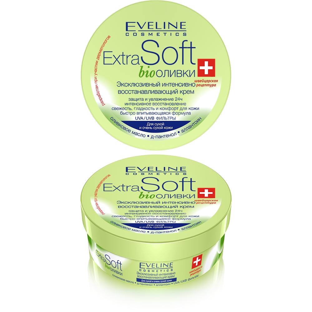 EVL Эксклюзивный интенсивно восстанавливающий крем bio ОЛИВКИ EXTRA SOFT, 200мл.