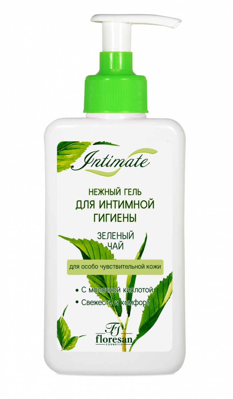 Нежный гель для интимной гигиены "Зеленый чай" серии "фруктовая Симфония" Intimate, 250 мл