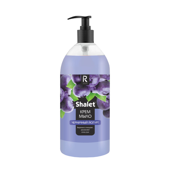 SHALET Жидкое крем-мыло увлажняющее "Черничный йогурт" 1л  