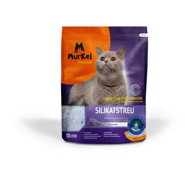 Наполнитель для кошачьего туалета Murkel 10 л силикагелевый   4,5 кг Лаванда