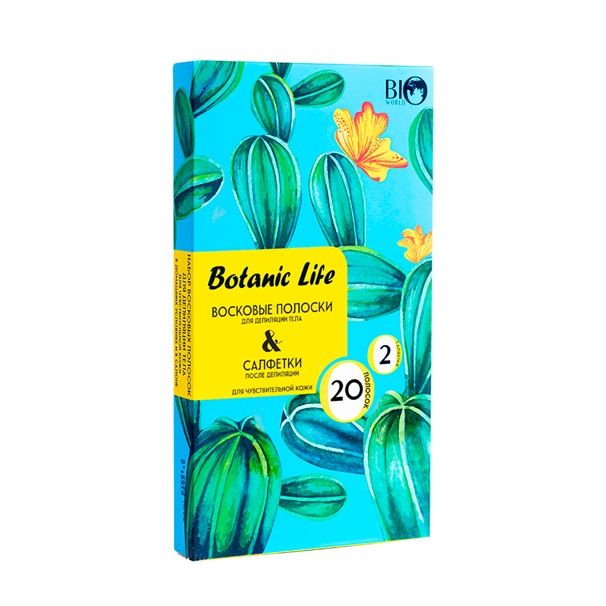 Bio World Botanic Life Набор восковых полосок для депиляции тела для ч.к.,4812547001145