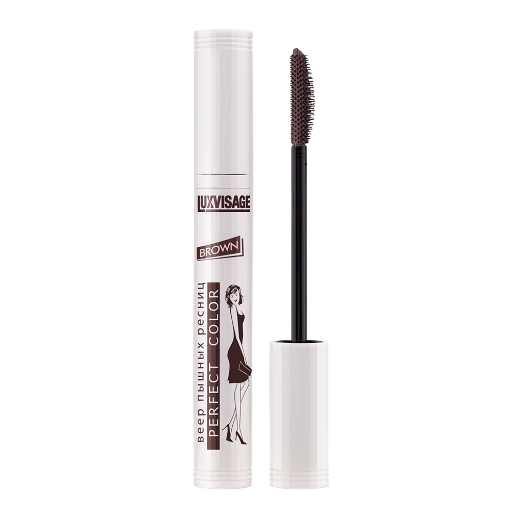 Тушь для ресниц LUXVISAGE PERFECT COLOR веер пышных ресниц BROWN 8 г 