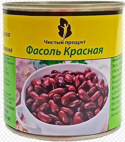 Фасоль красная Чистый продукт ГОСТ масса нетто 400г, масса фасоли 220г 