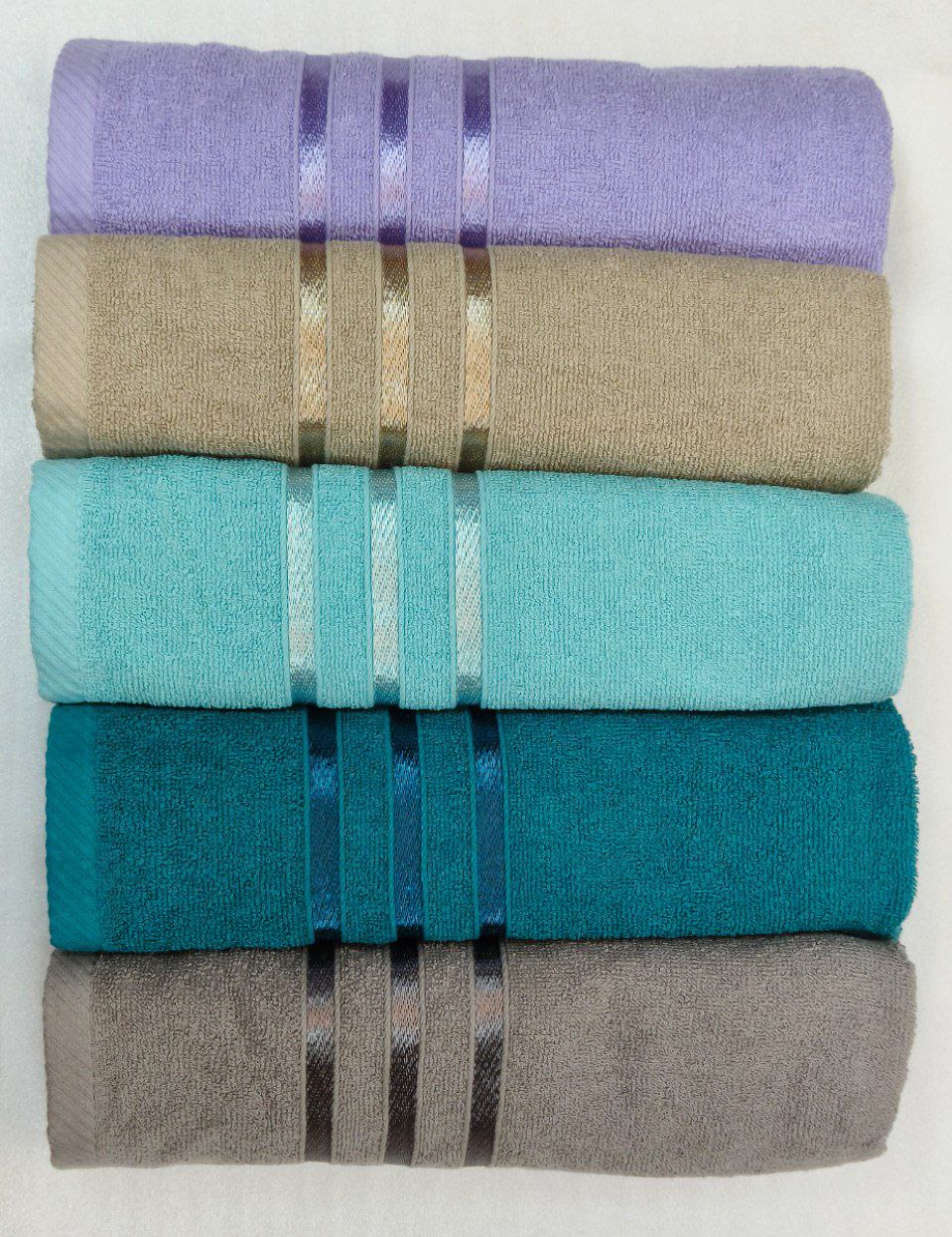 QD-0414 Полотенце махровое р.70х140см, разноцвет