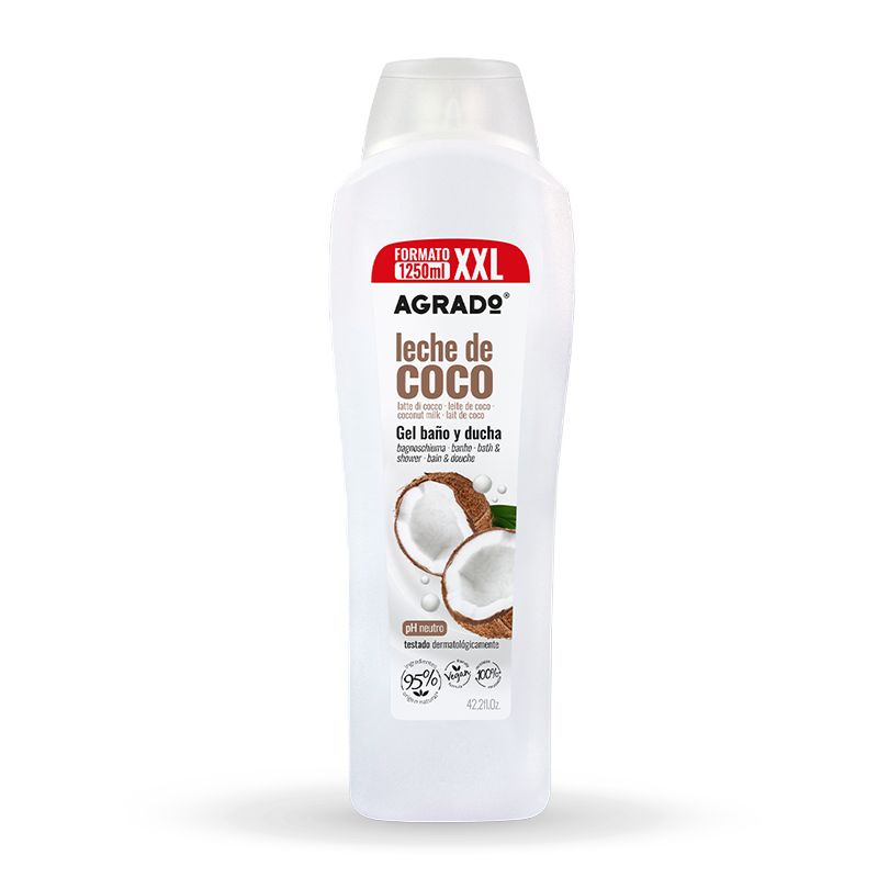AGRADO Гель для ванны и душа Кокосовое молоко / Coconut Milk Bath & Shower Gel, 1250мл