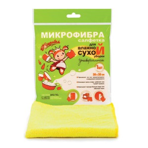 Салфетка сухая из микрофибры "Золушка" универсальная /30*30см/, 1шт.