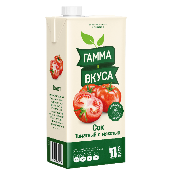 Сок томатный с/м с солью восст."Гамма вкуса" ТП-1,0 л
