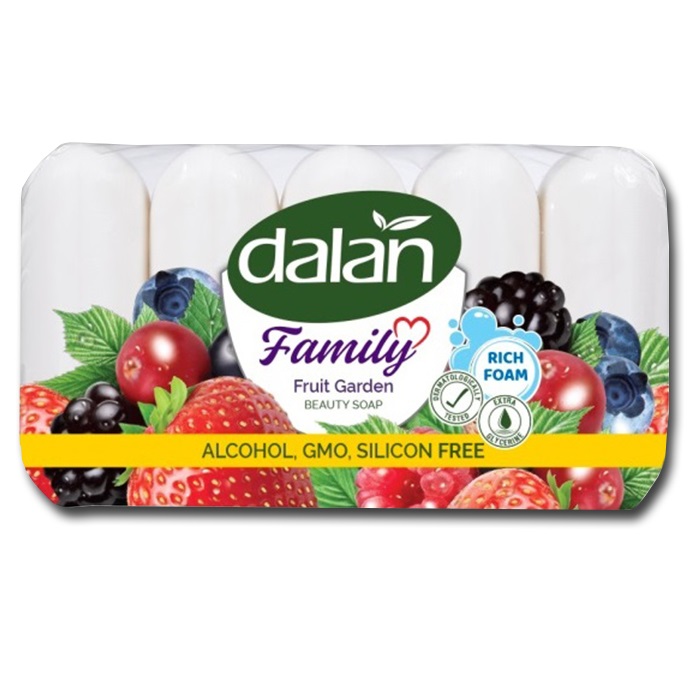 DALAN Family Мыло туалетное 5*75г Фруктовый сад