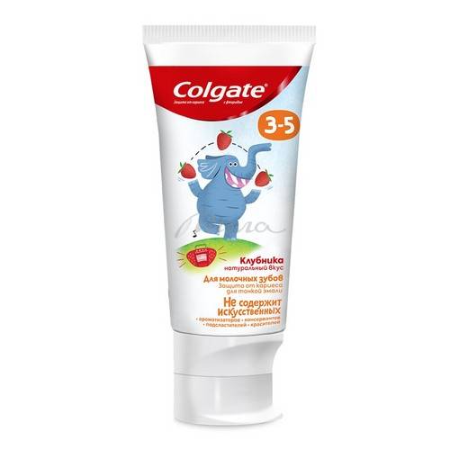 Зубная паста Colgate 3-5 детская Клубника с фторидом, 60 мл