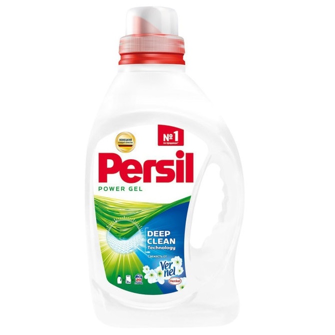 Гель для стирки Persil Свежесть от Vernel для белого белья жидкое средство для стирки, 1.3 л