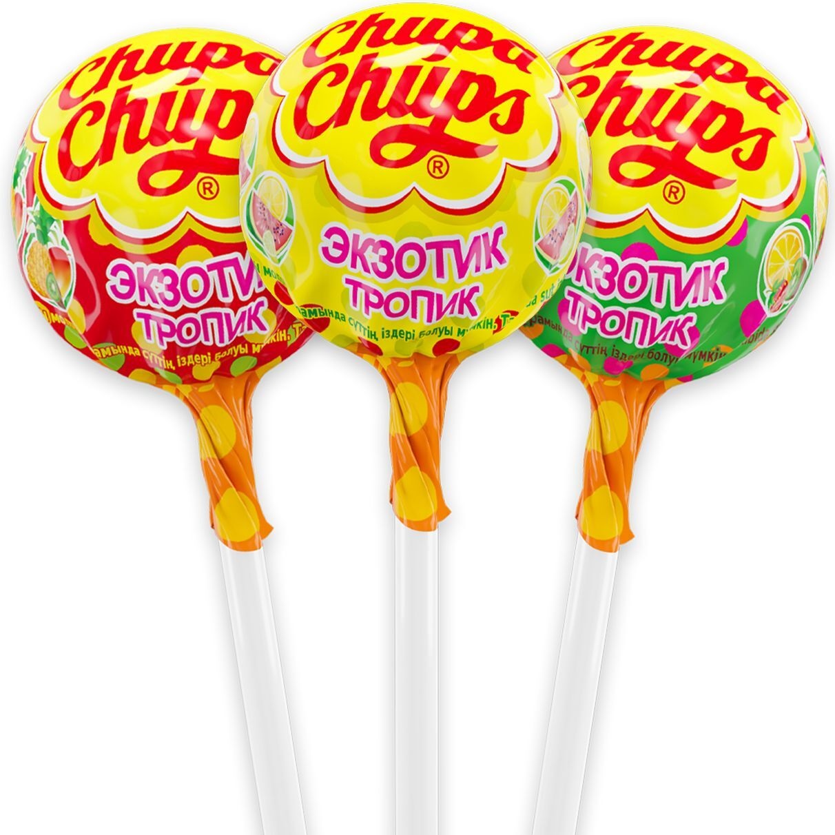 Карамель Чупа Чупс Экзотик-Тропик Ассорти вкусов 12г             