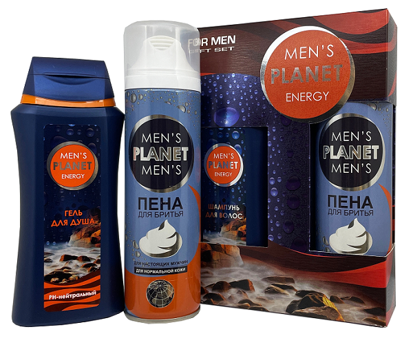 Men's Planet  ENERGY  Под. Набор (Гель д/душа 250 + Пена д/бритья 200) муж
