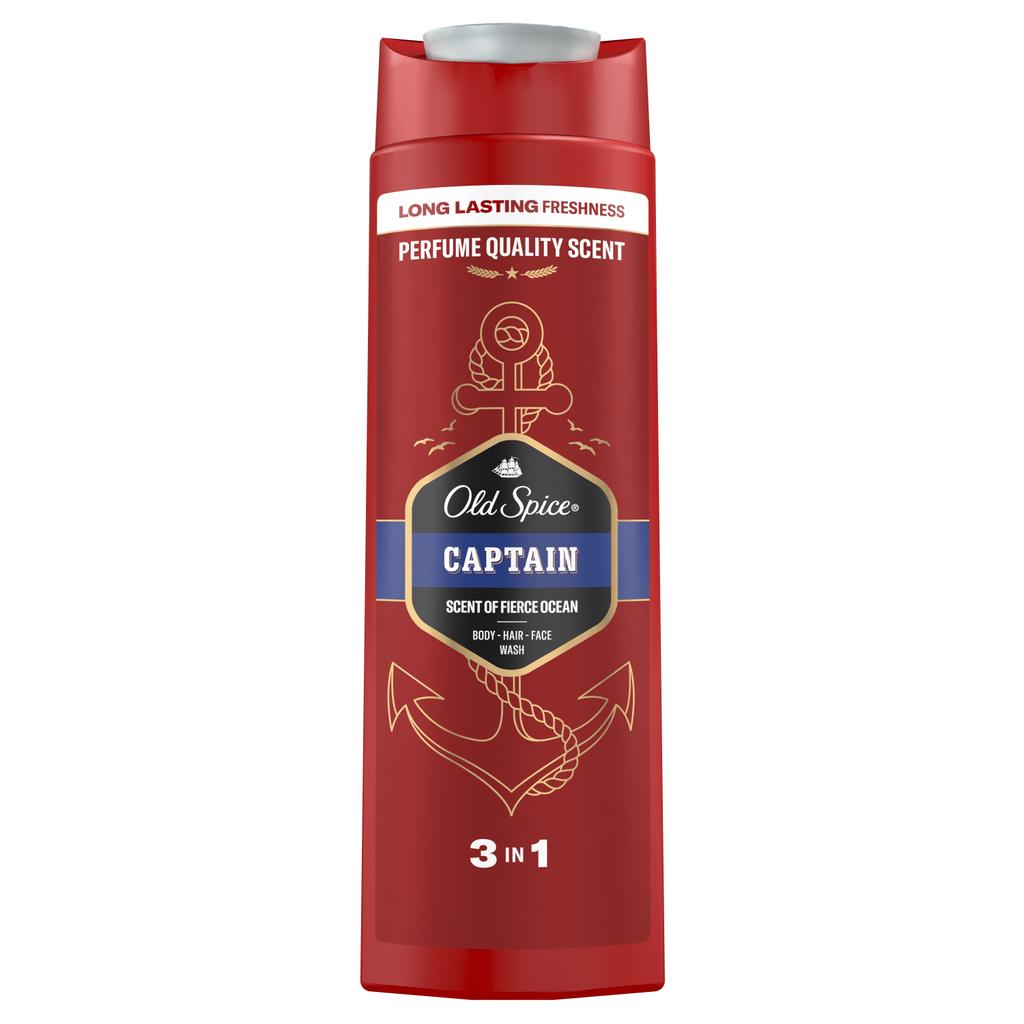 Мужской гель для душа + шампунь 3в1 OLD SPICE Captain 400 мл