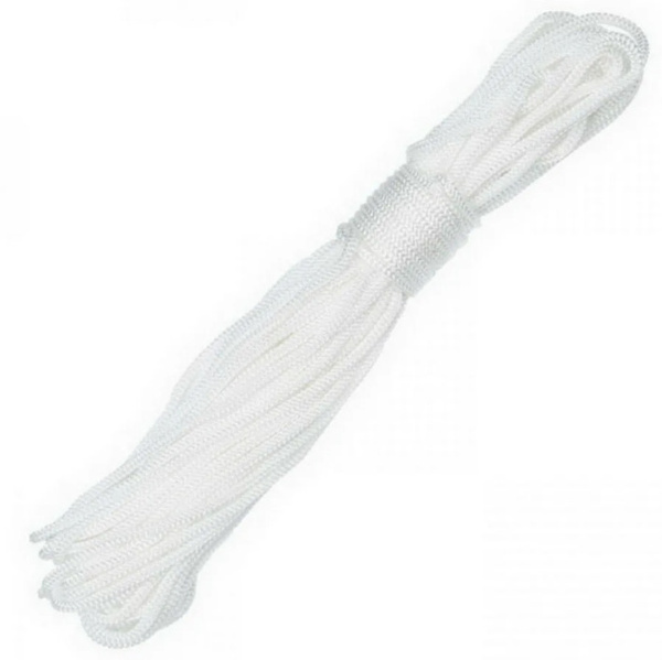 Шнур полиэфирный бытовой 5мм*25м белый 4816134200447
