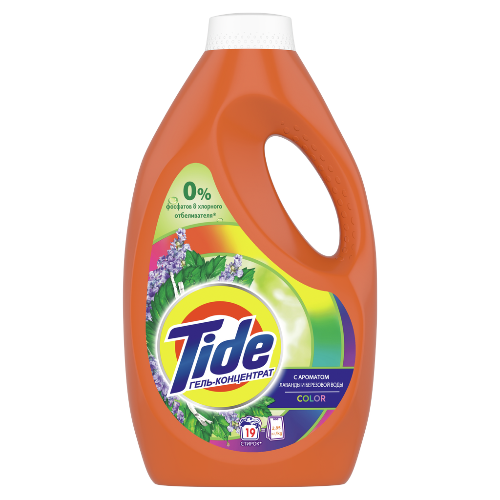 Гель для стирки белья Tide Color Лаванда и Березовая Вода 1,235 л