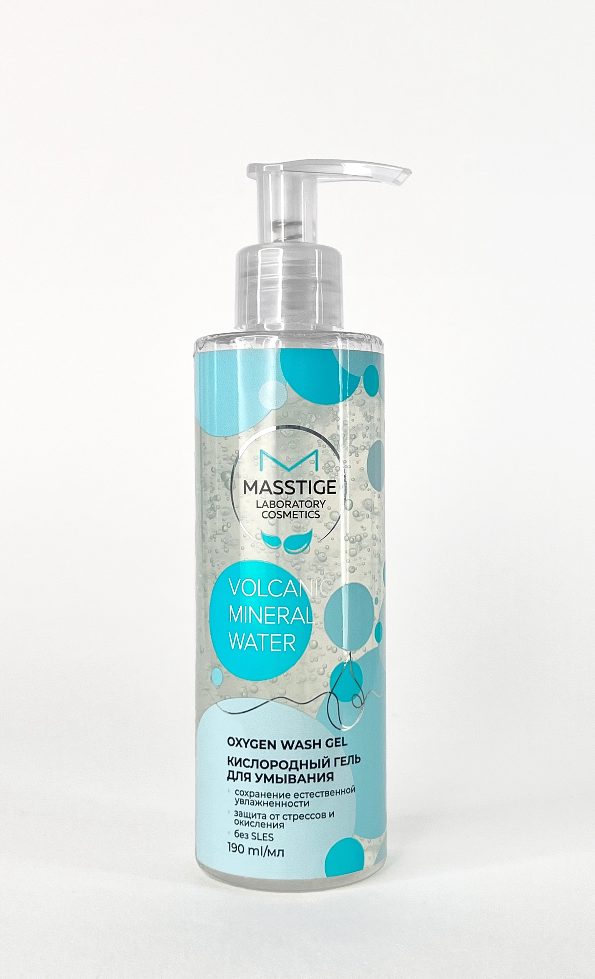 MASSTIGE VOLCANIC MINERAL WATER Кислородный гель для умывания, 190мл.