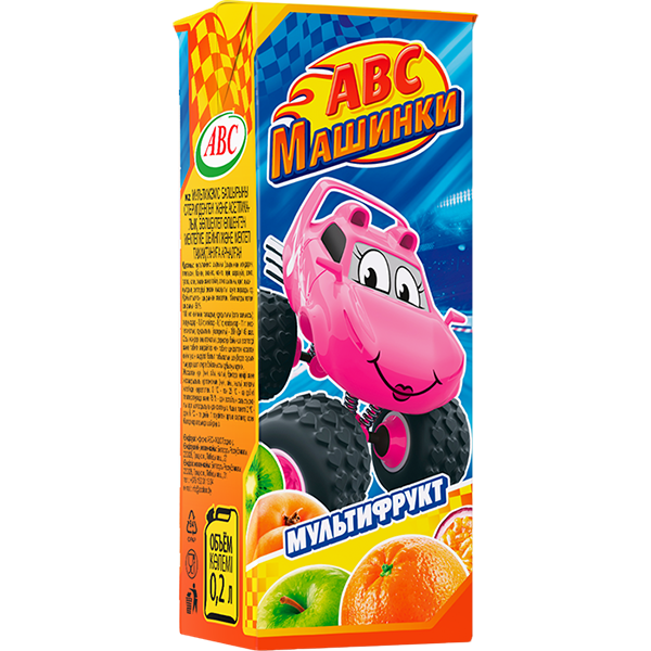 Нектар Мультифруктовый 0,2 л slim МАШИНКИ АВС