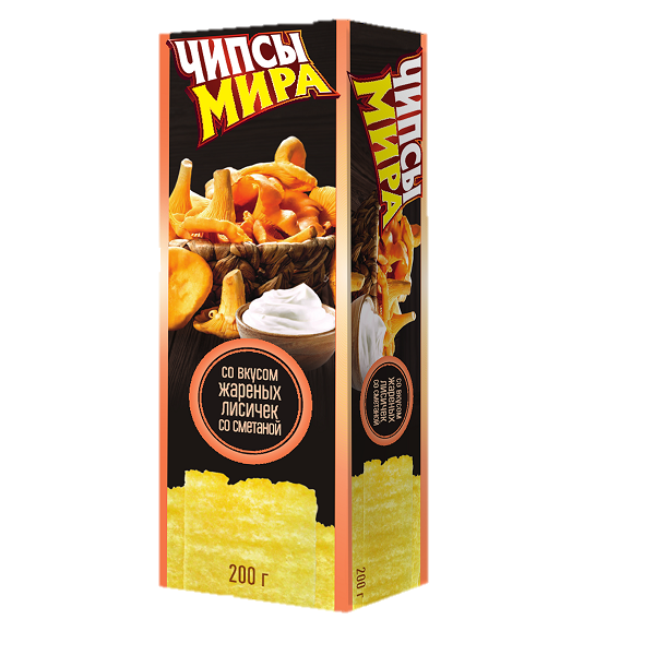 ЧИПСЫ МИРА СО ВК.ЖАР.ЛИСИЧЕК СО СМЕТАНОЙ 200Г