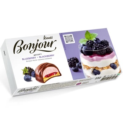 Десерт BONJOUR KONTI черника-ежевика фас. 232г 