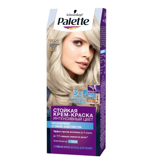 Стойкая крем-краска Palette A10, жемчужный блондин,110 мл