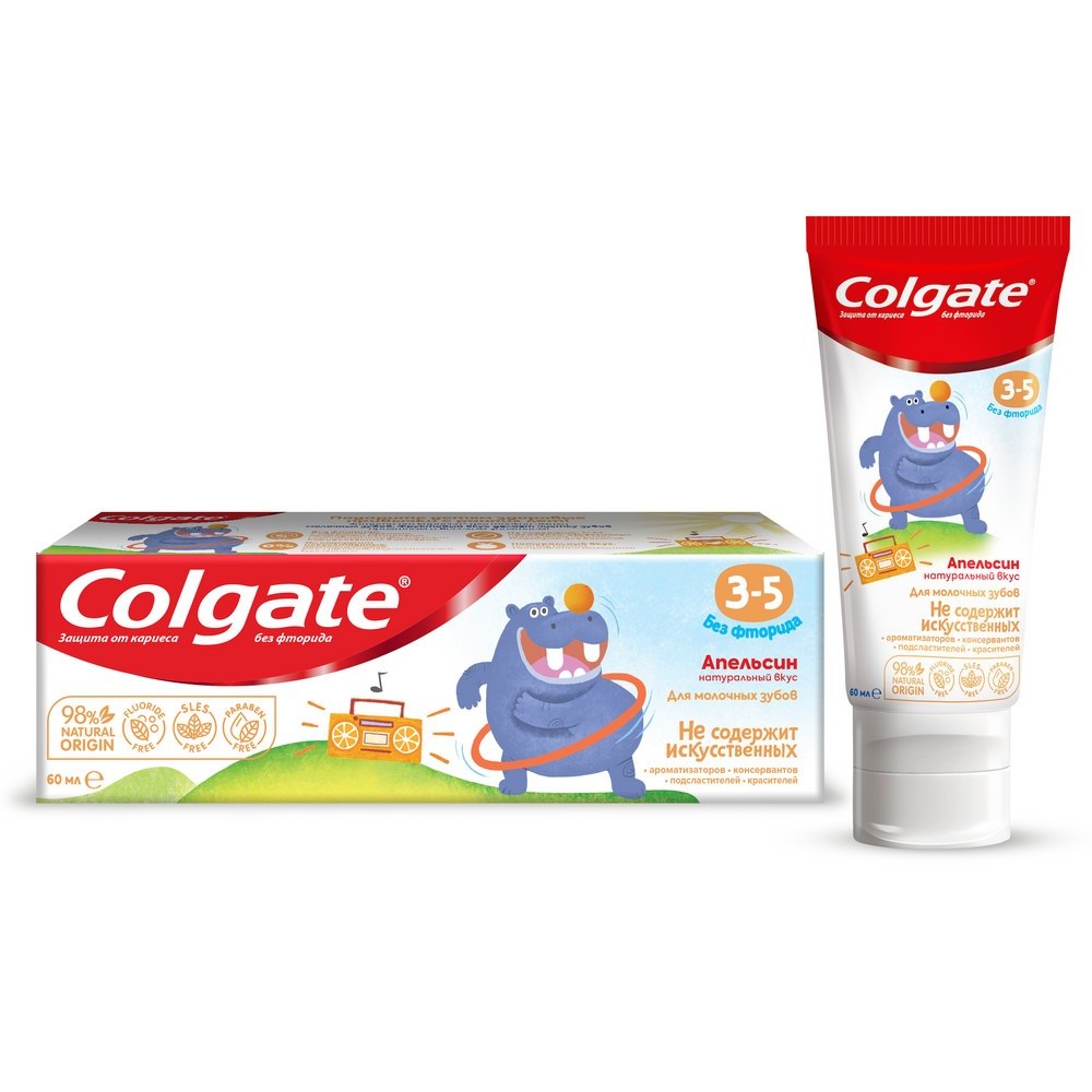Зубная паста Colgate 3-5 детская Нежная мята без фторида, 60 мл