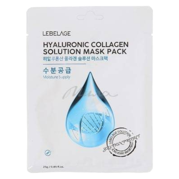 LEBELAGE. ТКАНЕВАЯ МАСКА ДЛЯ ЛИЦА HYALURONIC COLLAGEN HYALURONIC COLLAGEN SOLUTION MASK PACK, 25 г