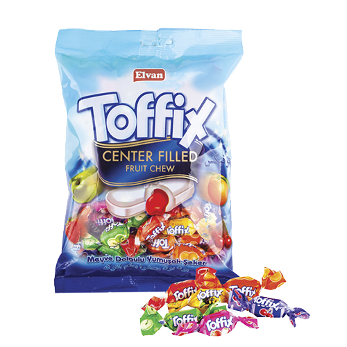Конфеты неглазированные жевательные с начинкой TOFFIX  MIX BAG 90г/24