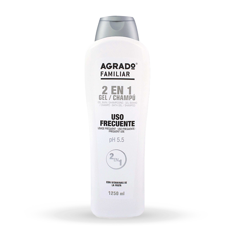 AGRADO Гель для душа + шампунь 2 в 1 для частого использования / Frequent Use Bath Gel/Shampoo 2 in 1, 1250мл