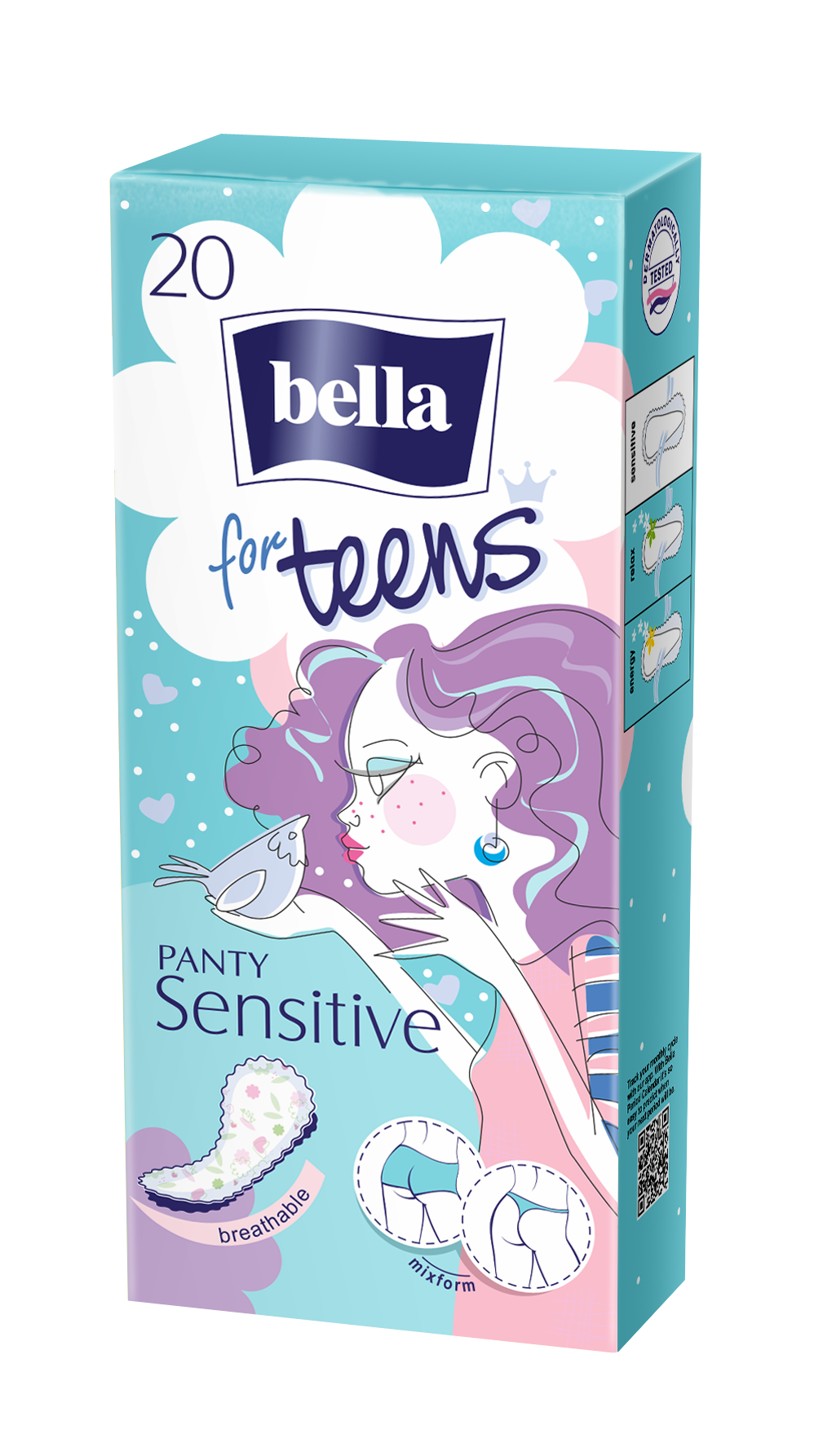 Прокладки женские гигиенические ежедневные Bella For Tens Sensitive, 20 шт