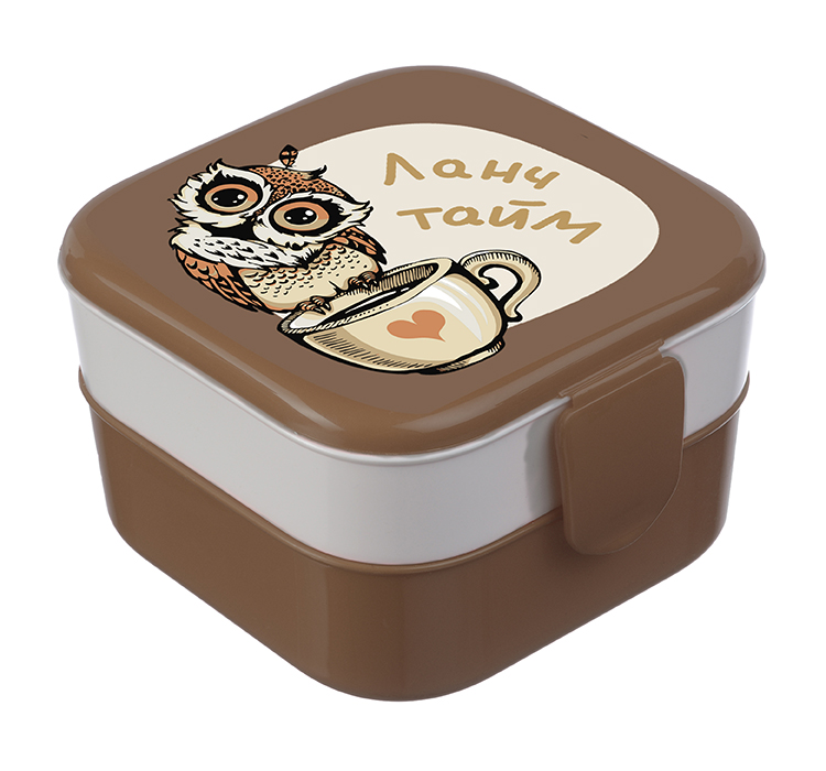 М 1232 Контейнер для обеда (0,4+0,4л) - совы 4605196027754