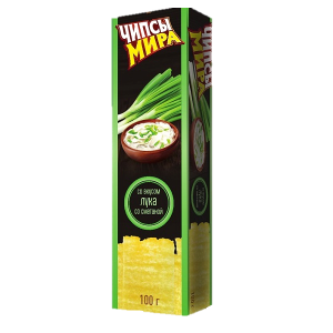 Чипсы МИРА со вкусом лука со сметаной, 100 г