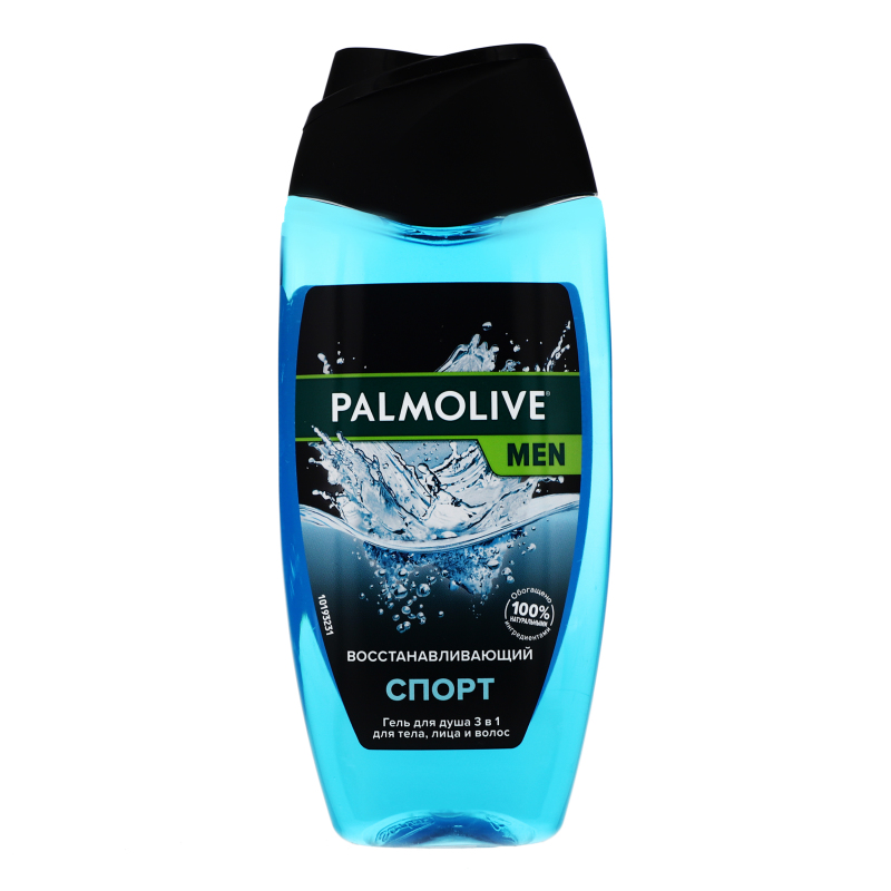 Мужской гель для душа 3 в 1 Palmolive MEN Спорт Восстанавливающий для тела, лица и волос, 250 мл