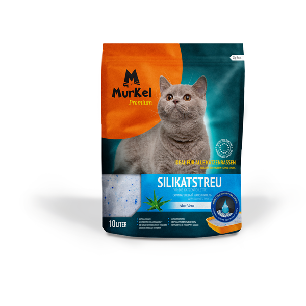 Наполнитель для кошачьего туалета Murkel 10 л силикагелевый   4,5 кг Алое вера
