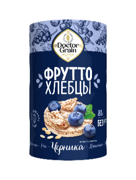 Хлебцы Хрустящие круглые «Фрутто» с Черникой  80гр