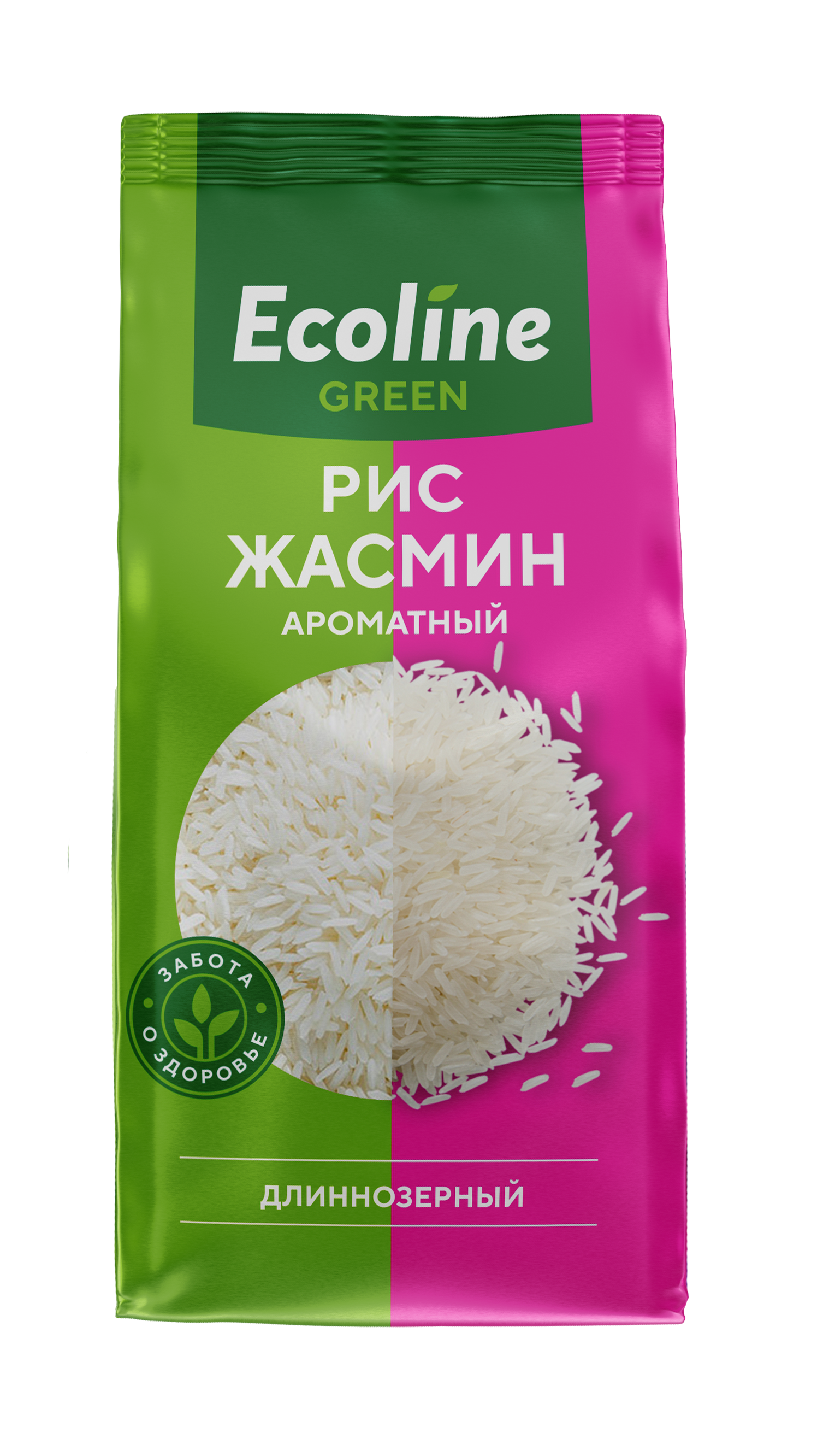 Рис длиннозерный Жасмин ароматный  "Ecoline  GREEN" new  фас. 0,8 кг, Вьетнам