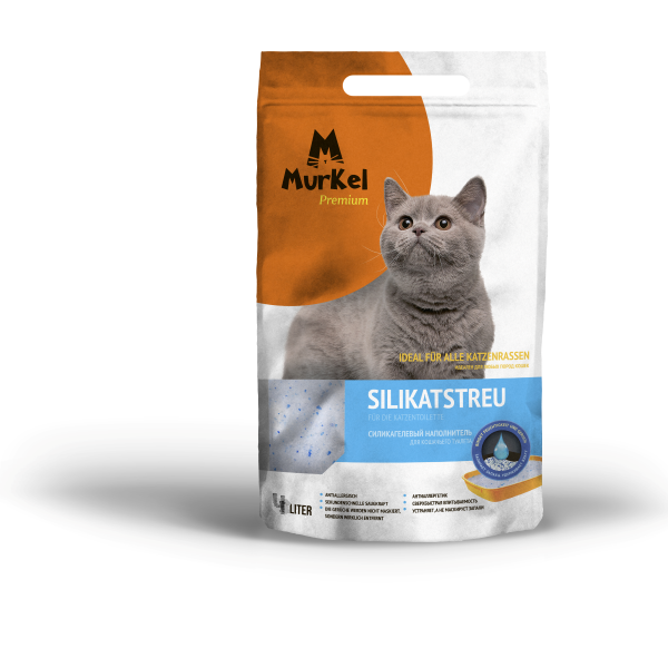 Наполнитель для кошачьего туалета Murkel 4 л силикагелевый   Нейтральный 1,8 кг