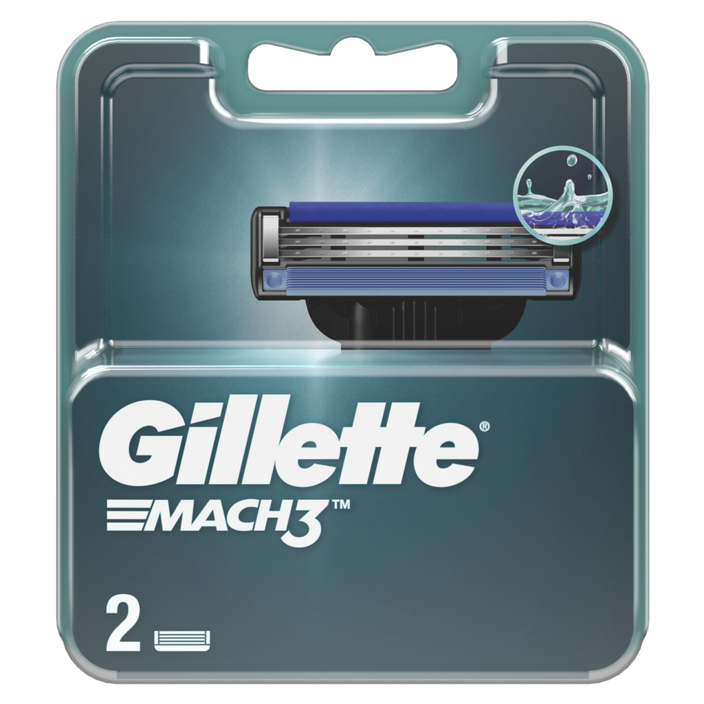 Сменные Кассеты Gillette Mach3, 2 шт, с 3 лезвиями