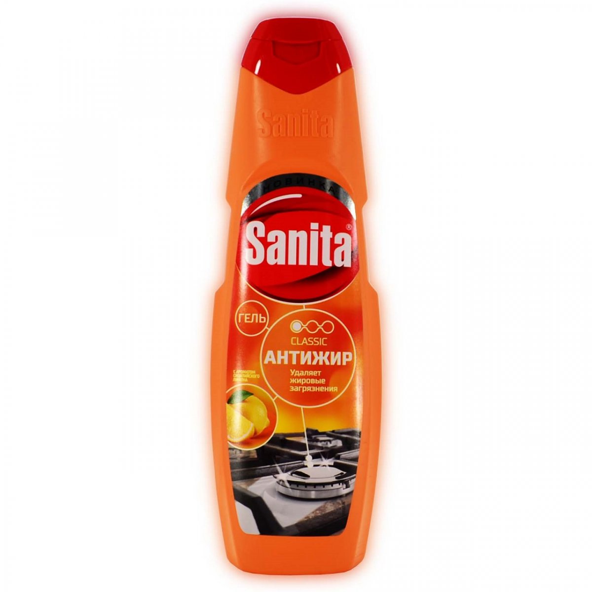 Sanita Средство чистящее для кухни Антижир Сицилийский лимон гель 500 мл