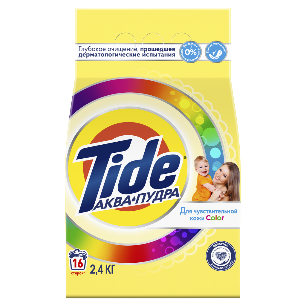 Стиральный порошок Tide Для чувствительной кожи Color 2,4 кг