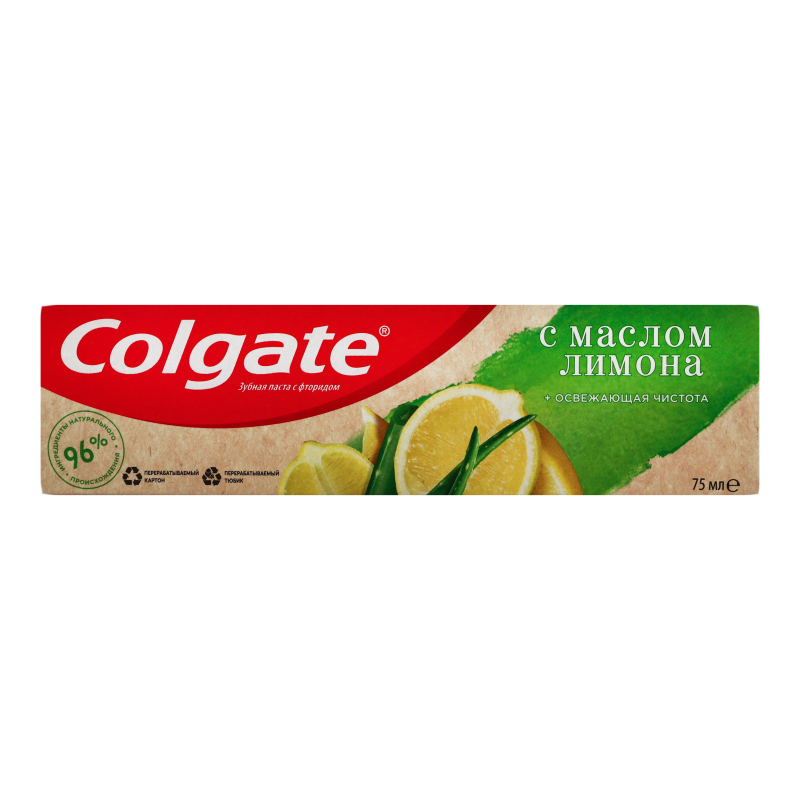 Зубная паста Colgate Naturals Освежающая чистота с Маслом Лимона с натуральными ингредиентами, 75 мл