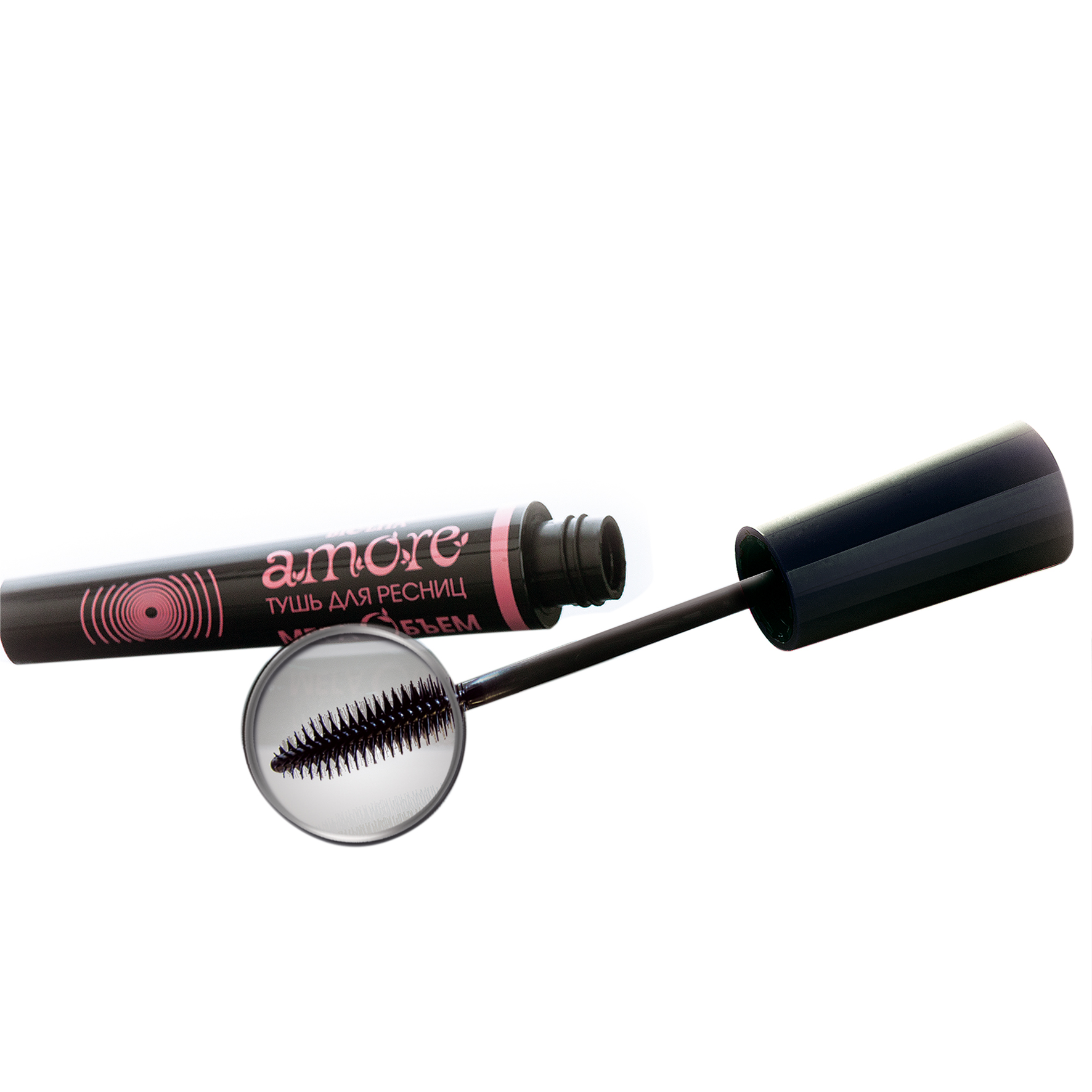 Тушь для ресниц МЕГА ОБЪЕМ эффект пышн. длин. подкруч. ресниц (10мл  AMORE)