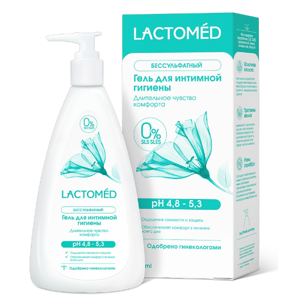 Гель для интимной гигиены "Длительное чувство комфорта" серии "Lactomed" 200 мл