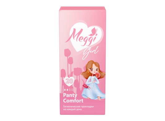 Гиг. прокладки на каж.день MEGGI: GIRL ПАНТИ КОМФОРТ/GIRL PANTY СOMFORT, 20шт.