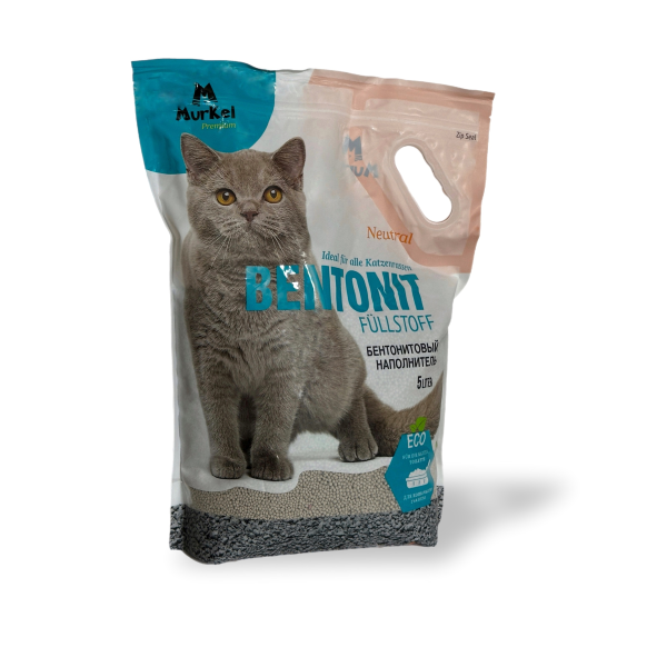 Наполнитель для кошачьего туалета Murkel 5 л бентонитовый  Нейтральный 4 кг