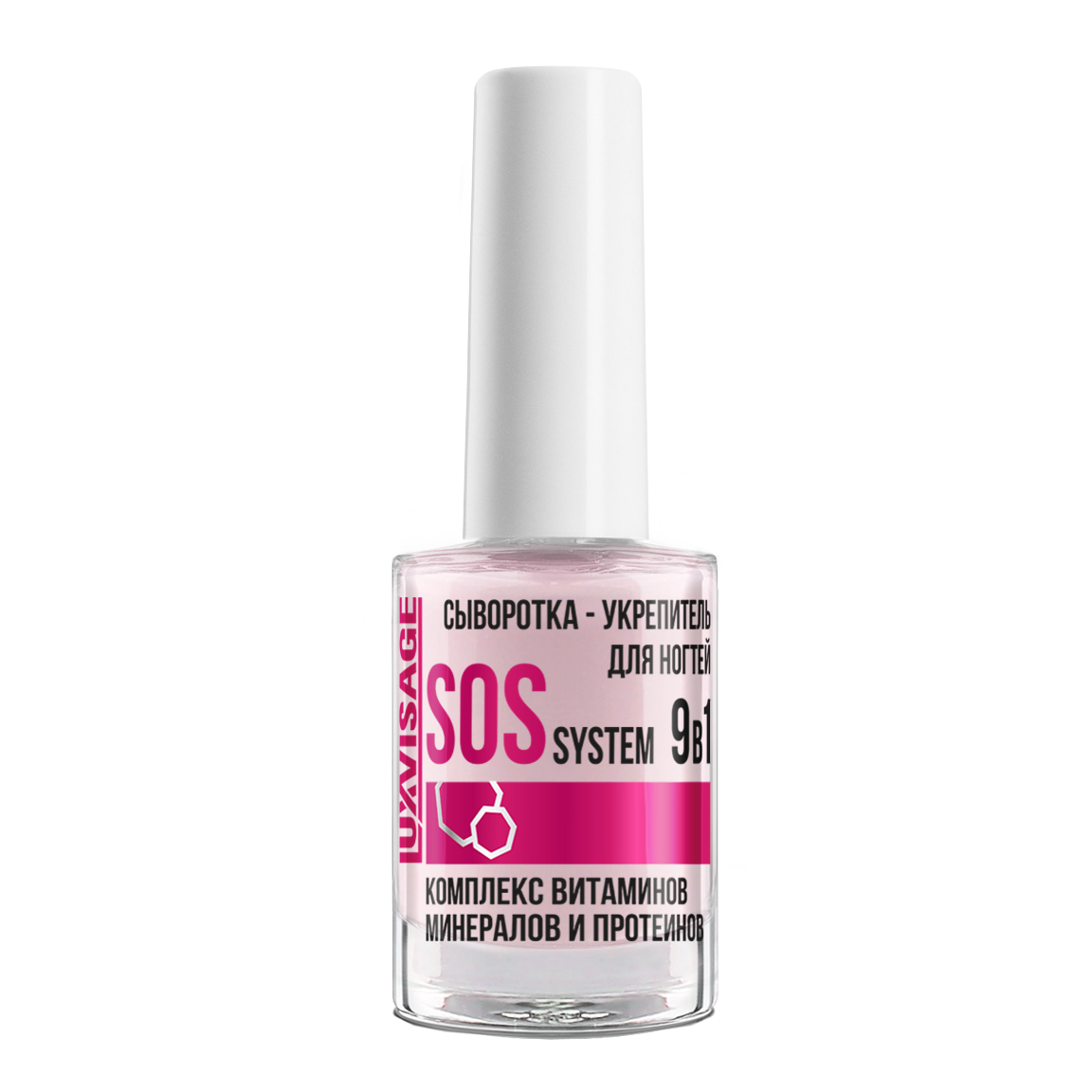 Сыворотка-укрепитель для ногтей LUXVISAGE SOS system 9 в 1 9 г