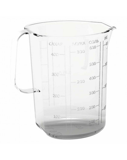 435228001 КРУЖКА МЕРНАЯ 0,5Л (Бесцветный), 4620119420740