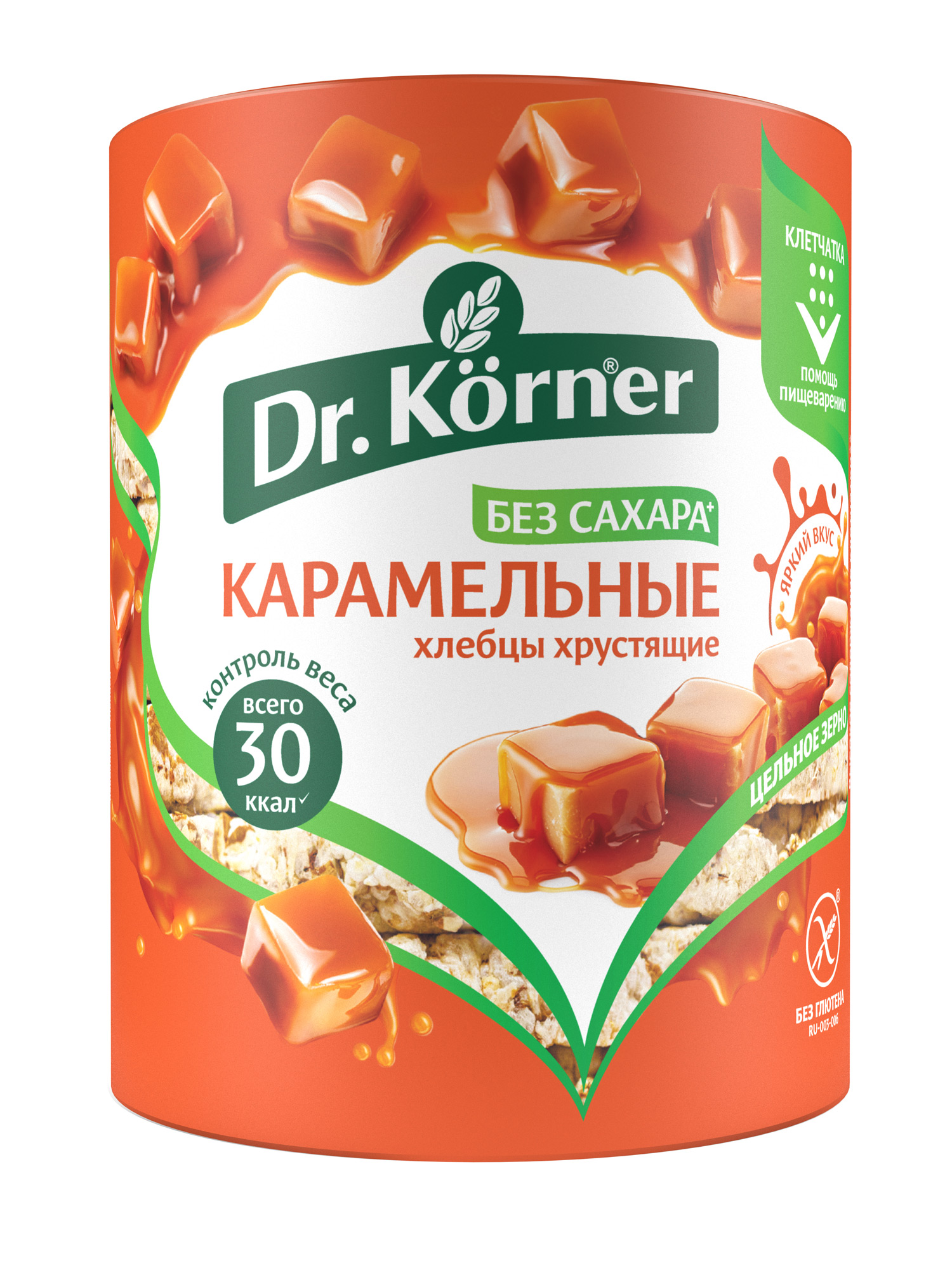 Хлебцы Dr. Korner хрустящие кукурузно-рисовые карамельные, 90 г