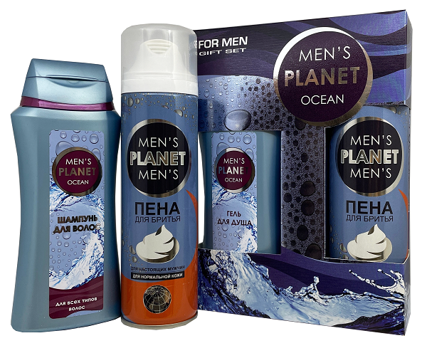 Men's Planet  OCEAN  Под. Набор (Гель д/душа 250 + Пена д/бритья 200) муж