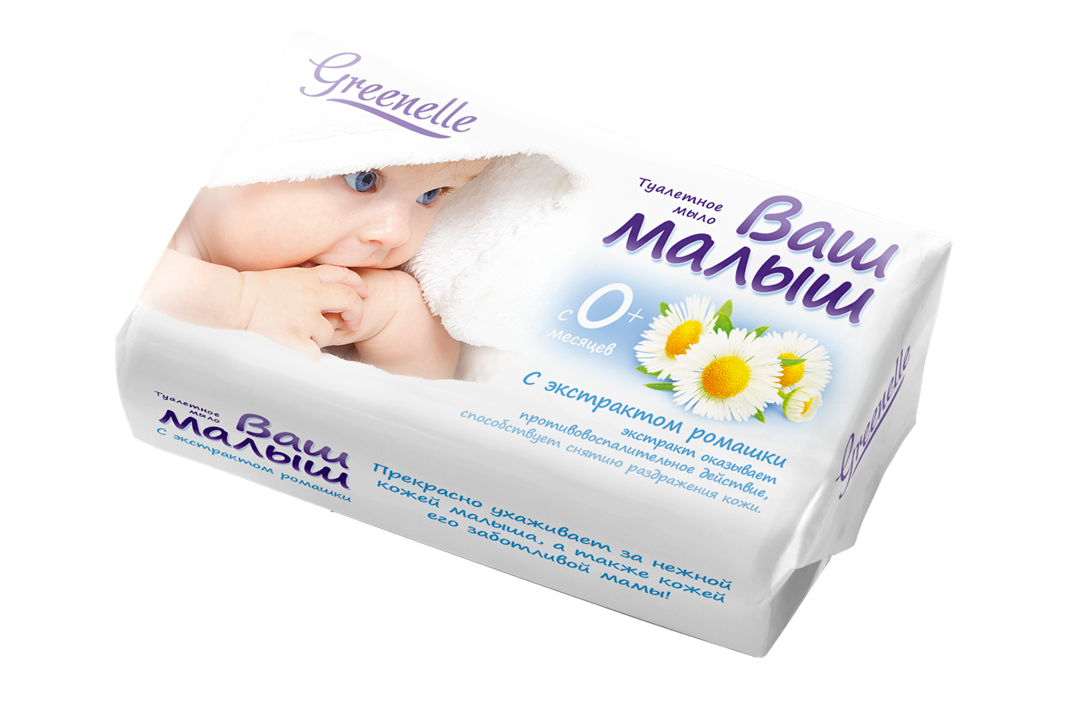 Мыло туалетное "Ваш малыш" с  экстрактом ромашки, 90 г